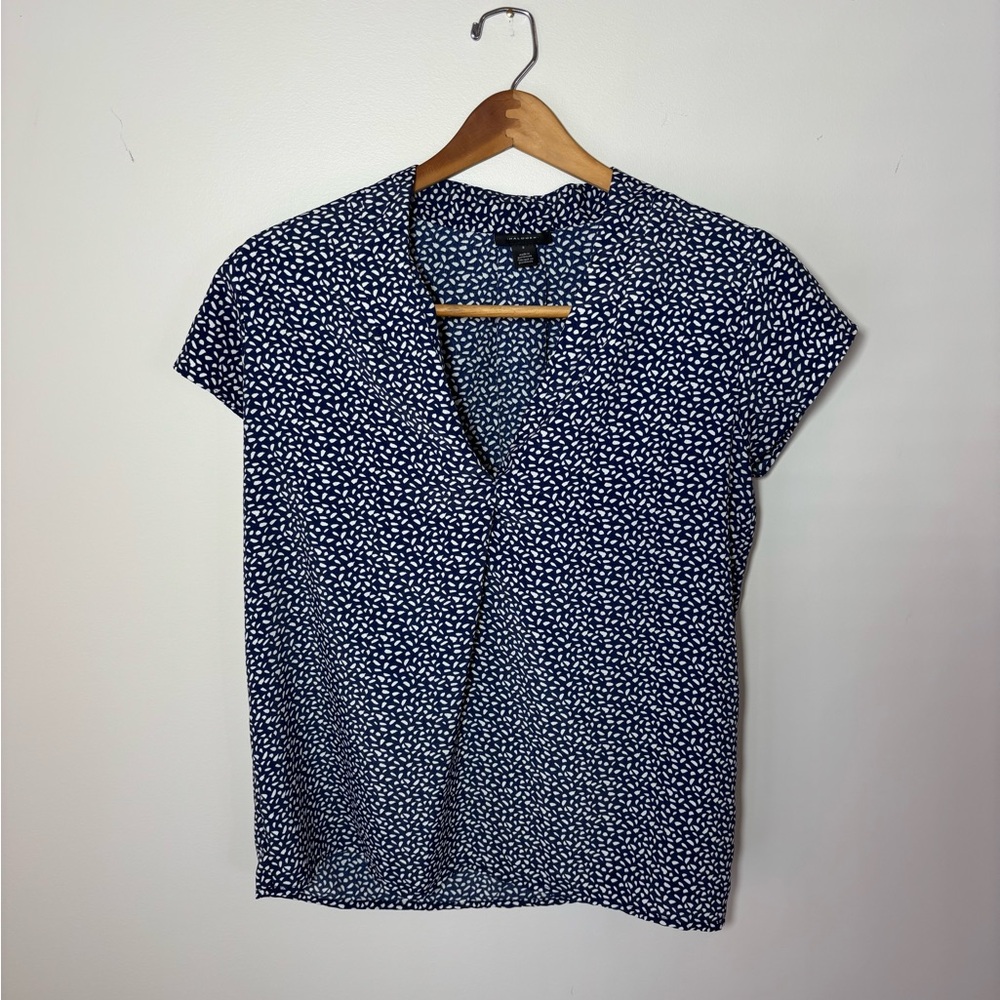 Halogen Blue Patterned Women's Top - Picture 5 of 8